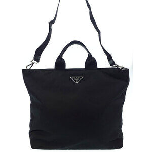 Prada Re Nylon Saffiano Leather Tote Bag